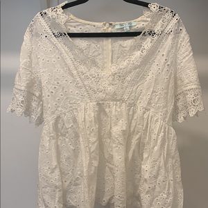 Eyelet baby doll shirt